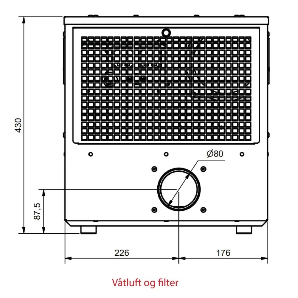 CR400B F-DRY ROTOR avfukter - bakside